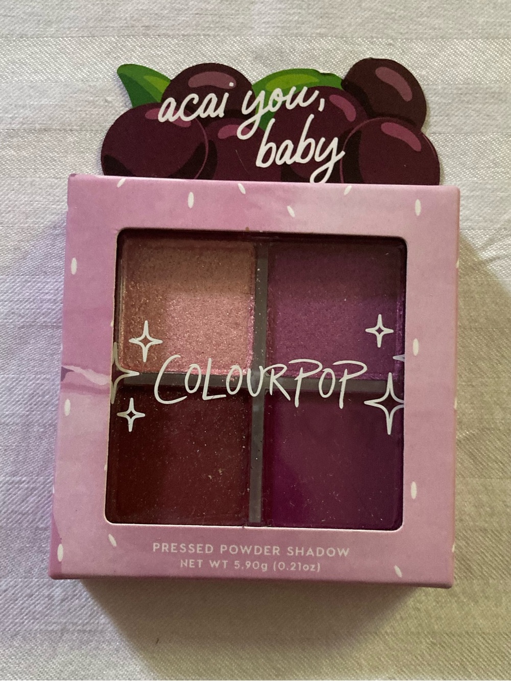 ColourPop Acai You, Baby Pressed Powder Shadow Palette New in Box